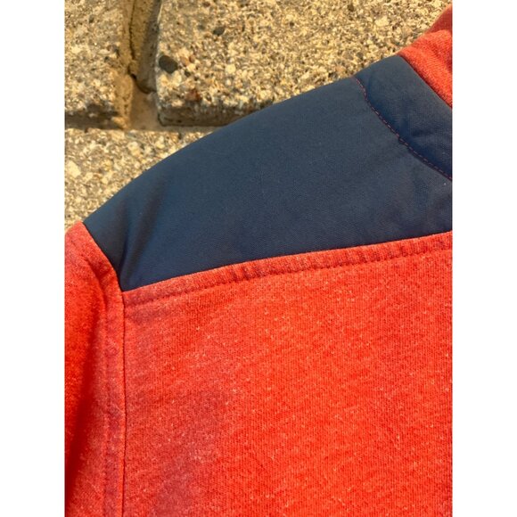 Vineyard Vines Mens Red & Navy Half-Zip Pullover Sweater M Cotton Blend - Picture 4 of 7